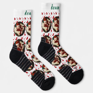 Chaussette Chaussettes Photo Famille De Noël Simple Élégant