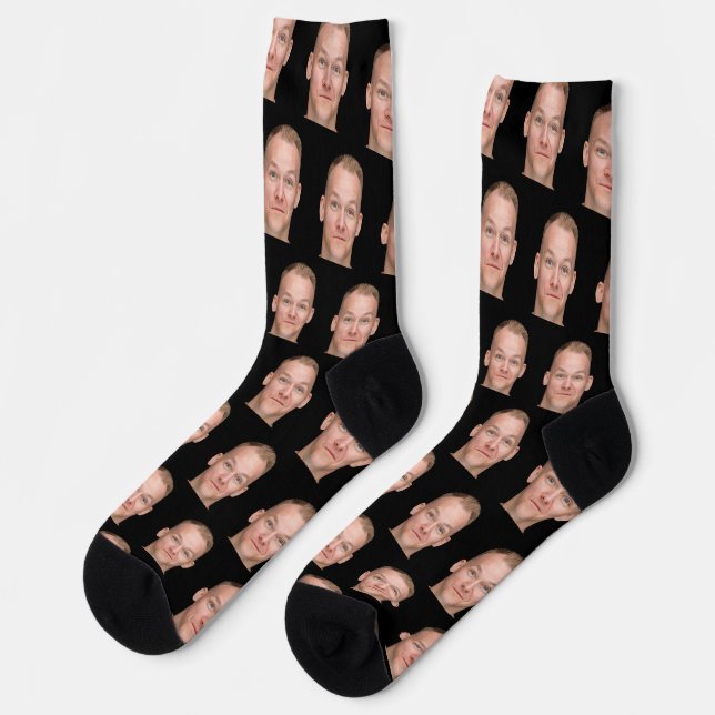 Chaussette Chaussettes photo personnalisées amusantes (Gauche)