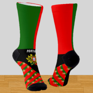 Chaussette Chaussettes Portugal, couleurs du drapeau portugai