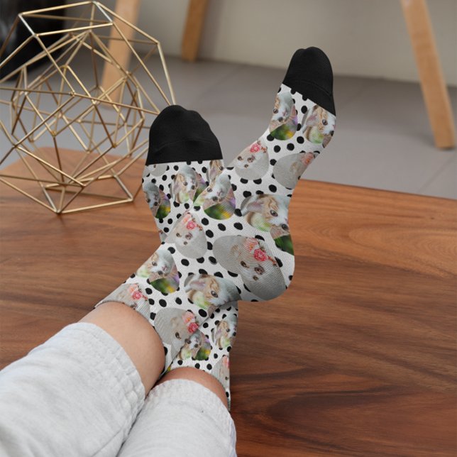 Chaussette Chaussettes pour animaux domestiques personnalisée (Cat mom or dog mom gift socks)