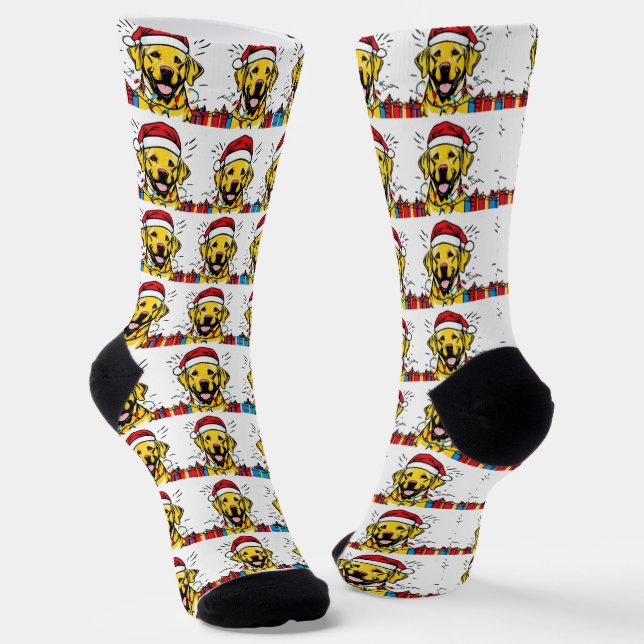 Chaussette chaussettes pour chien avec casquettes de Noël (Angulaire)