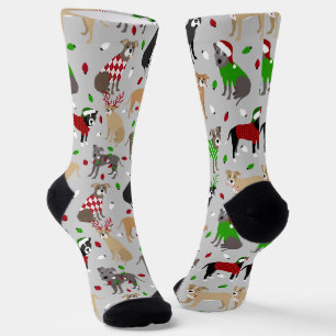 Chaussette Chaussettes pour chiens Pitbull de Noël