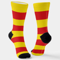 Chaussettes pour femmes avec drapeau de Catalogne