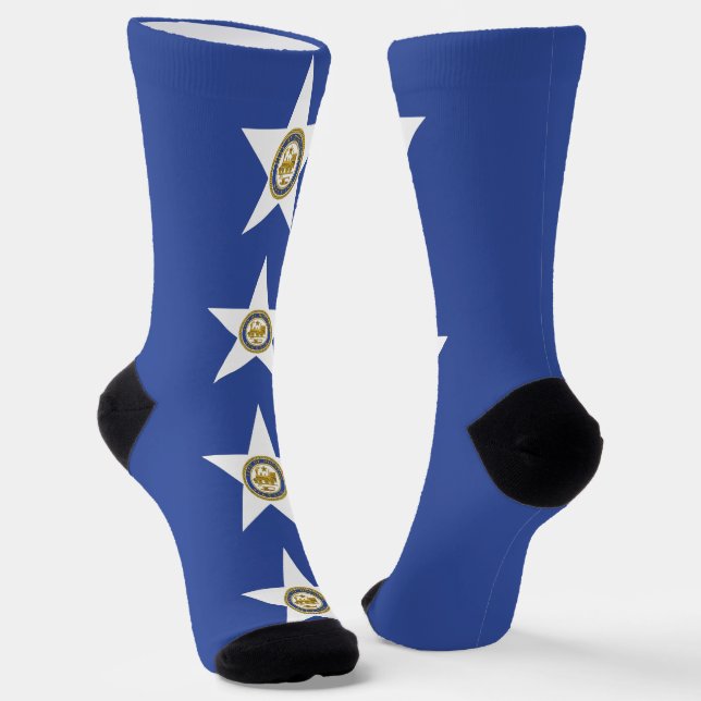 Chaussette Chaussettes pour femmes avec le drapeau de Houston (Angulaire)
