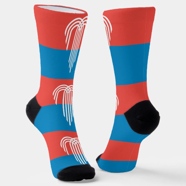 Chaussette Chaussettes pour hommes avec drapeau de Kansas Cit (Angulaire)
