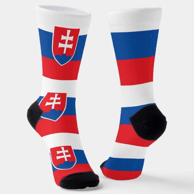 Chaussette Chaussettes pour hommes avec drapeau de la Slovaqu (Angulaire)