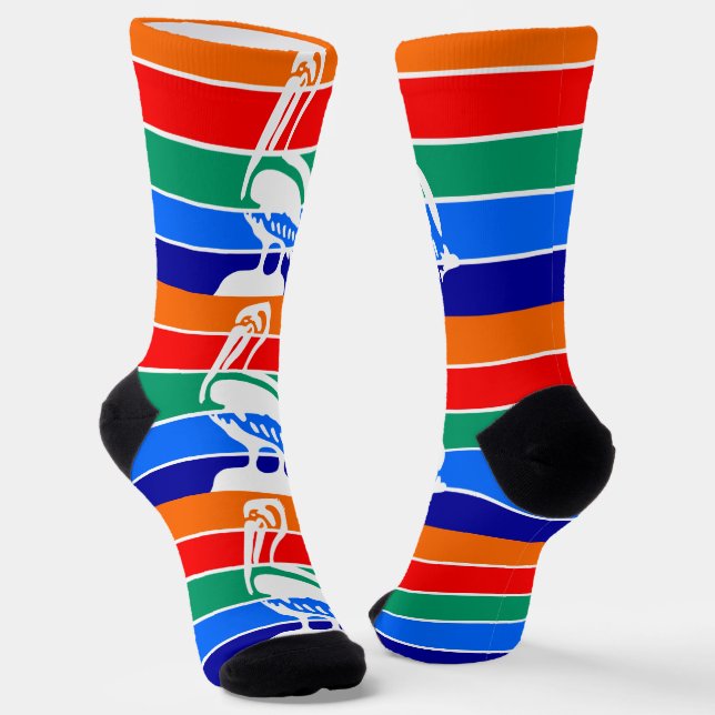 Chaussette Chaussettes pour hommes avec drapeau de Saint-Péte (Angulaire)