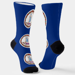Chaussette Chaussettes pour hommes avec drapeau de Virginie,