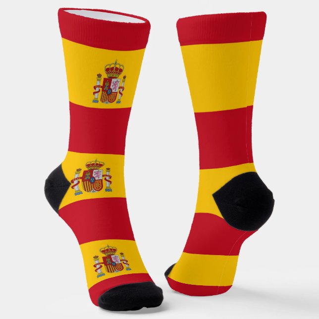 Chaussette Chaussettes pour hommes avec drapeau d'Espagne (Angulaire)