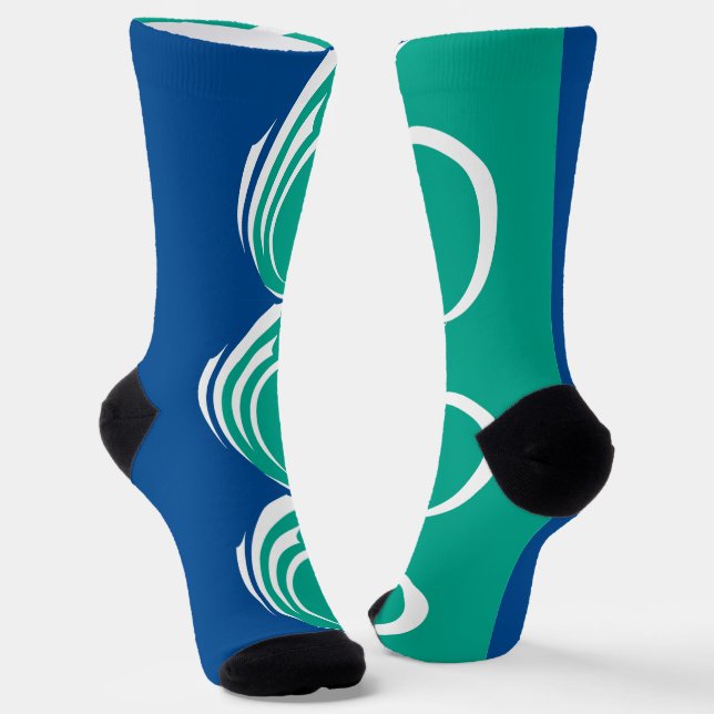 Chaussette Chaussettes pour hommes avec drapeau d'Ottawa, Can (Angulaire)