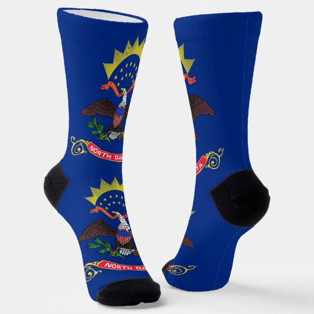 Chaussette Chaussettes pour hommes avec drapeau du Dakota du  (Angulaire)