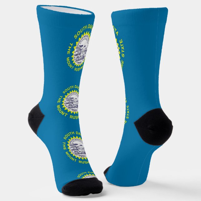 Chaussette Chaussettes pour hommes avec drapeau du Dakota du  (Angulaire)