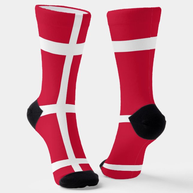 Chaussette Chaussettes pour hommes avec drapeau du Danemark (Angulaire)