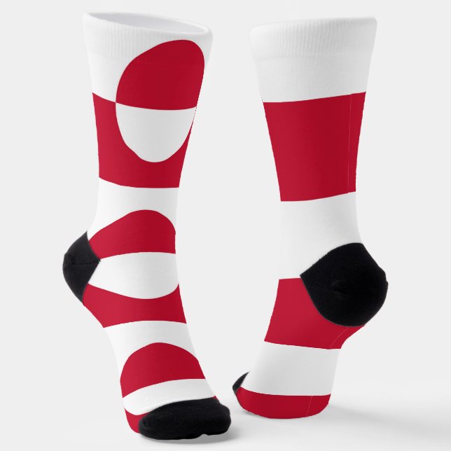 Chaussette Chaussettes pour hommes avec drapeau du Groenland (Angulaire)