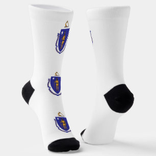 Chaussette Chaussettes pour hommes avec drapeau du Massachuse