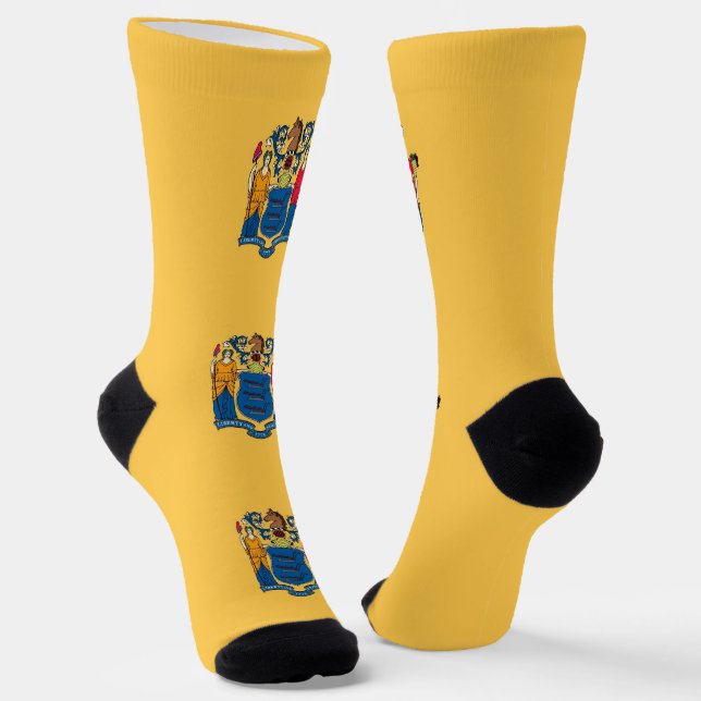 Chaussette Chaussettes pour hommes avec drapeau du New Jersey (Angulaire)