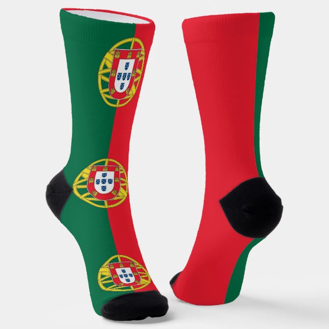 Chaussette Chaussettes pour hommes avec drapeau du Portugal (Angulaire)