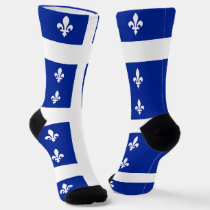 Chaussette Chaussettes pour hommes avec drapeau du Québec, Ca