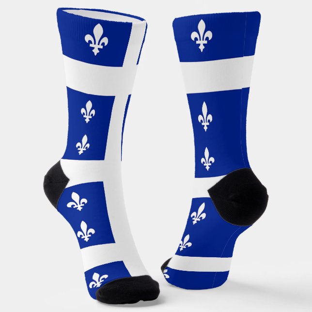 Chaussette Chaussettes pour hommes avec drapeau du Québec, Ca (Angulaire)