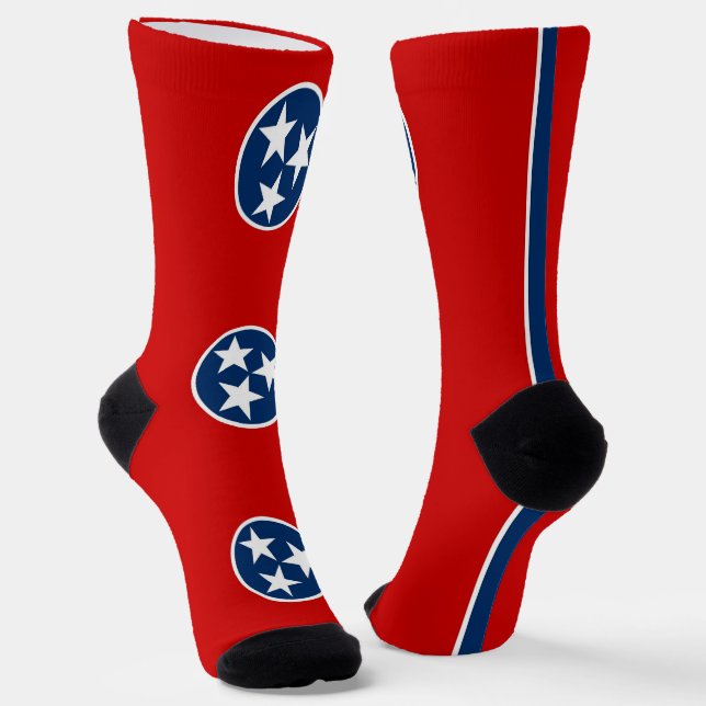Chaussette Chaussettes pour hommes avec drapeau du Tennessee (Angulaire)