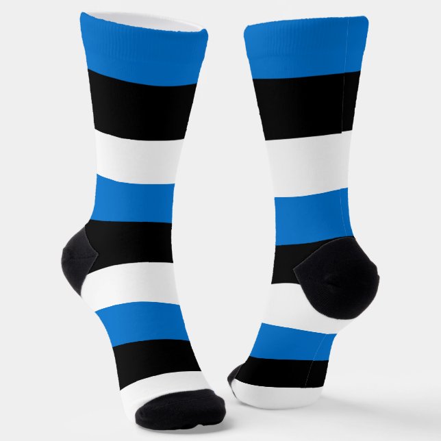 Chaussette Chaussettes pour hommes avec drapeau estonien (Angulaire)