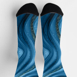 Chaussette Chaussettes pour hommes Blue and Gold Smoke