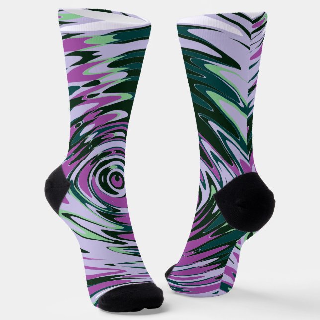 Chaussette Chaussettes pourpres et vertes avec perruques Abst (Angulaire)