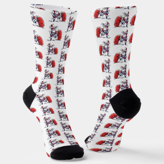 Chaussette Chaussettes premium Père Noël en colère (Angulaire)