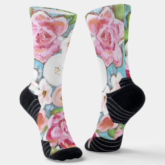Chaussette Chaussettes rose Floral Spring
