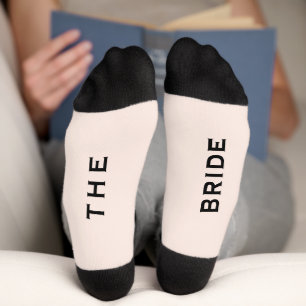 Chaussette Chaussettes roses et noires de mariage de la marié
