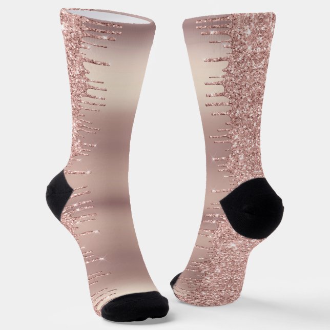 Chaussette Chaussettes roses Parties scintillant or (Angulaire)