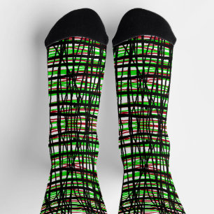 Chaussette Chaussettes - Rouge, Vert, Black Weave