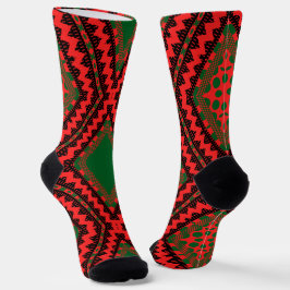 Chaussette Chaussettes rouges Afro Pop Kente