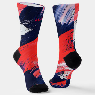Chaussette Chaussettes rouges et bleues du 4 juillet
