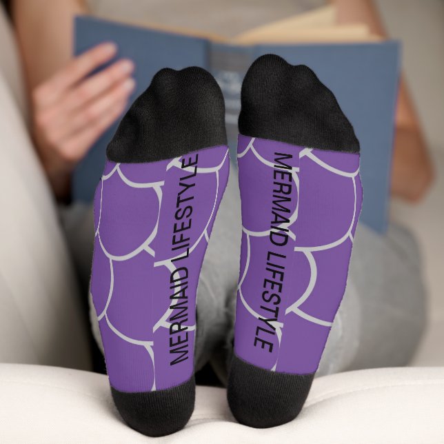 Chaussette chaussettes sirène violet (Fond)