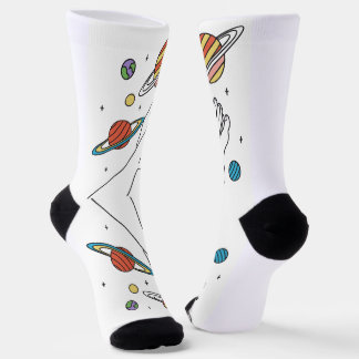 Chaussette Chaussettes Surreal Cosmic Leg & Planètes