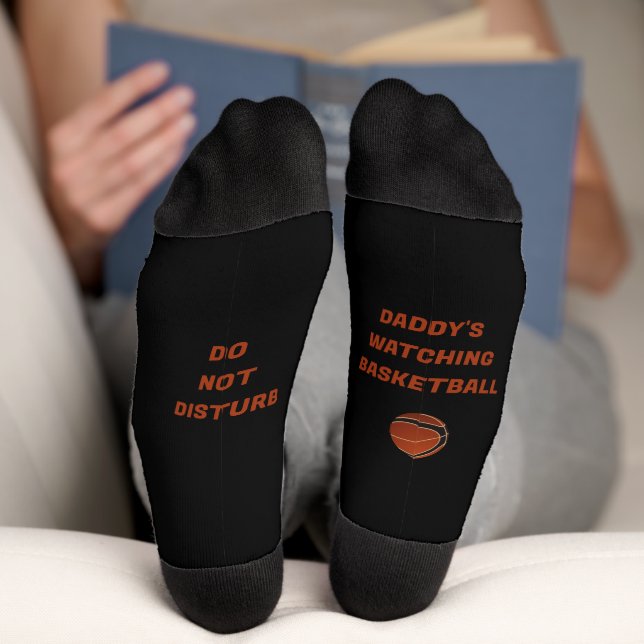 Chaussette Chaussettes texte de basket et de divertissement (Fond)