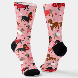 Chaussette Chaussettes Valentine Dachshund