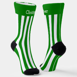 Chaussette Chaussettes Vert Et Blancs Design