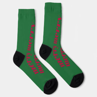 Chaussette Chaussettes vertes brillantes Joyeux Noël | Festiv