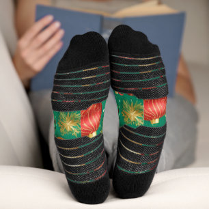 Chaussette Chaussettes vertes Festives de Noël