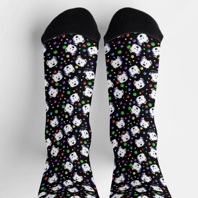 Chaussette Chaussettes Westie KiniArt Confetti (Haut)