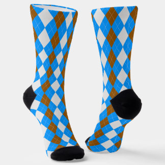 Chaussette CHAUSSURES Motif Jacquard BROWN AQUA BLUE & MOCHA