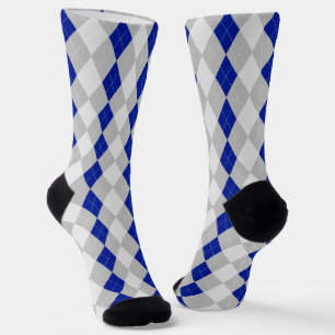 Chaussette CHAUSSURES Motifs Jacquards BLEU & GRIS MINUIT