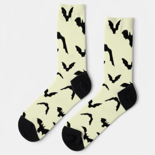 Chaussette Chauves-souris volantes sur jaune