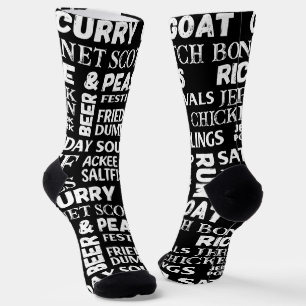 Chaussette Chef de restaurant jamaïcain à motif noir