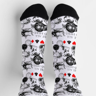 Chaussette Cheshire Chat classique alice au merveilleux fou