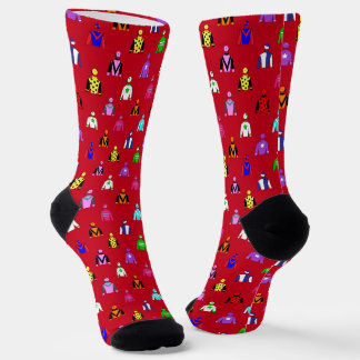Chaussette Cheval Racing Jockey Soies Rouge