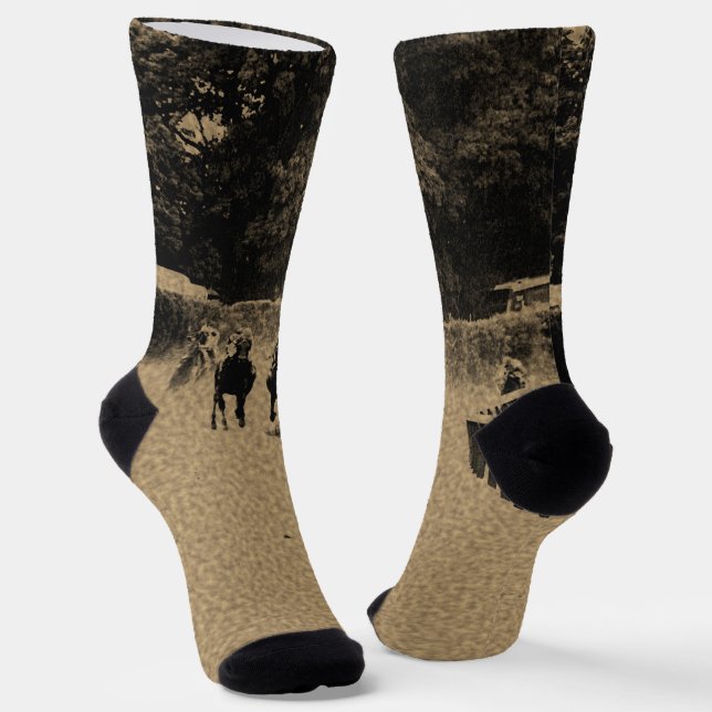 Chaussette Cheval Racing Muddy Track Grunge (Angulaire)
