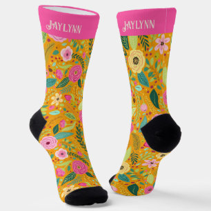 Chaussette Chic Boho Floral Chic Chaussettes personnalisées